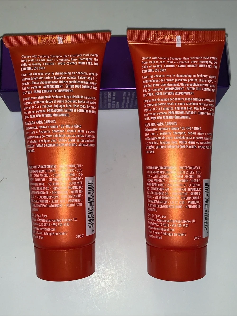2 x Obliphica Professional Seaberry Hair Mask Deep Conditioning Hydrating 2.64oz